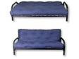£45 - DOUBLE METAL framed sofa-bed,  with