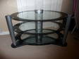 Tv Stand,  black & clear