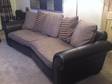 Leather/fabric sofas 4 seater &