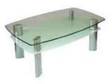 Two Tiered Glass Coffee Table. This modern tempered....