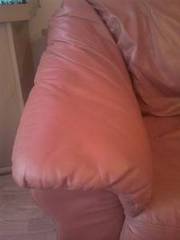 terracotta leather 3 and 2 seater great condition